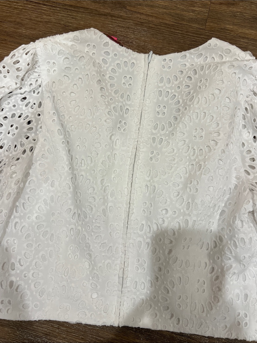 Lilly Pulitzer White Eyelet Ruffle V-Neck Blouse - Picture 6 of 6